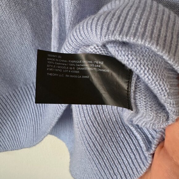 Theory Light Blue Spring Cashmere Sweater - Picture 6 of 6